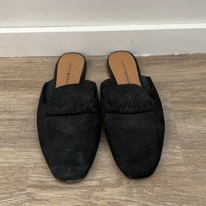 Lucky Brand Flat Suede Leather Mules